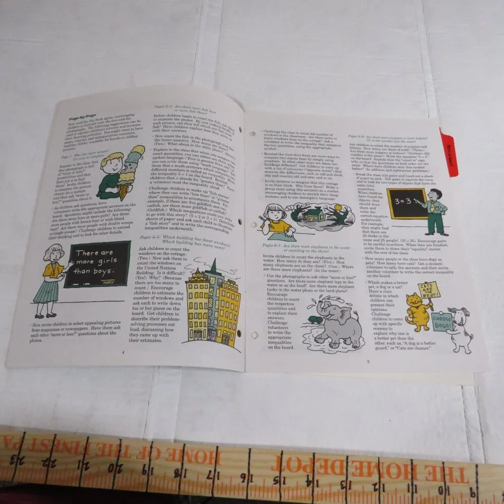 More OR Less BIG BOOK (almost 2 feet tall) with teacher pages CLASSROOM SIZE